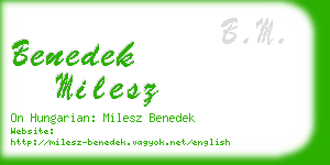 benedek milesz business card